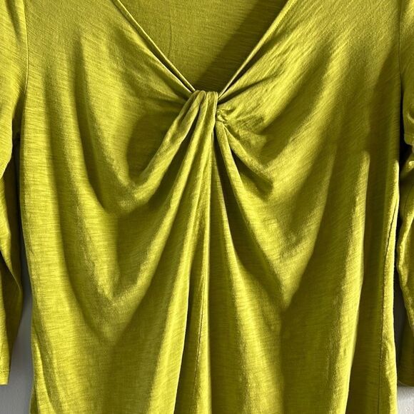 Boden Chartreuse Knot Shirt Sz 8 - Picture 2 of 5